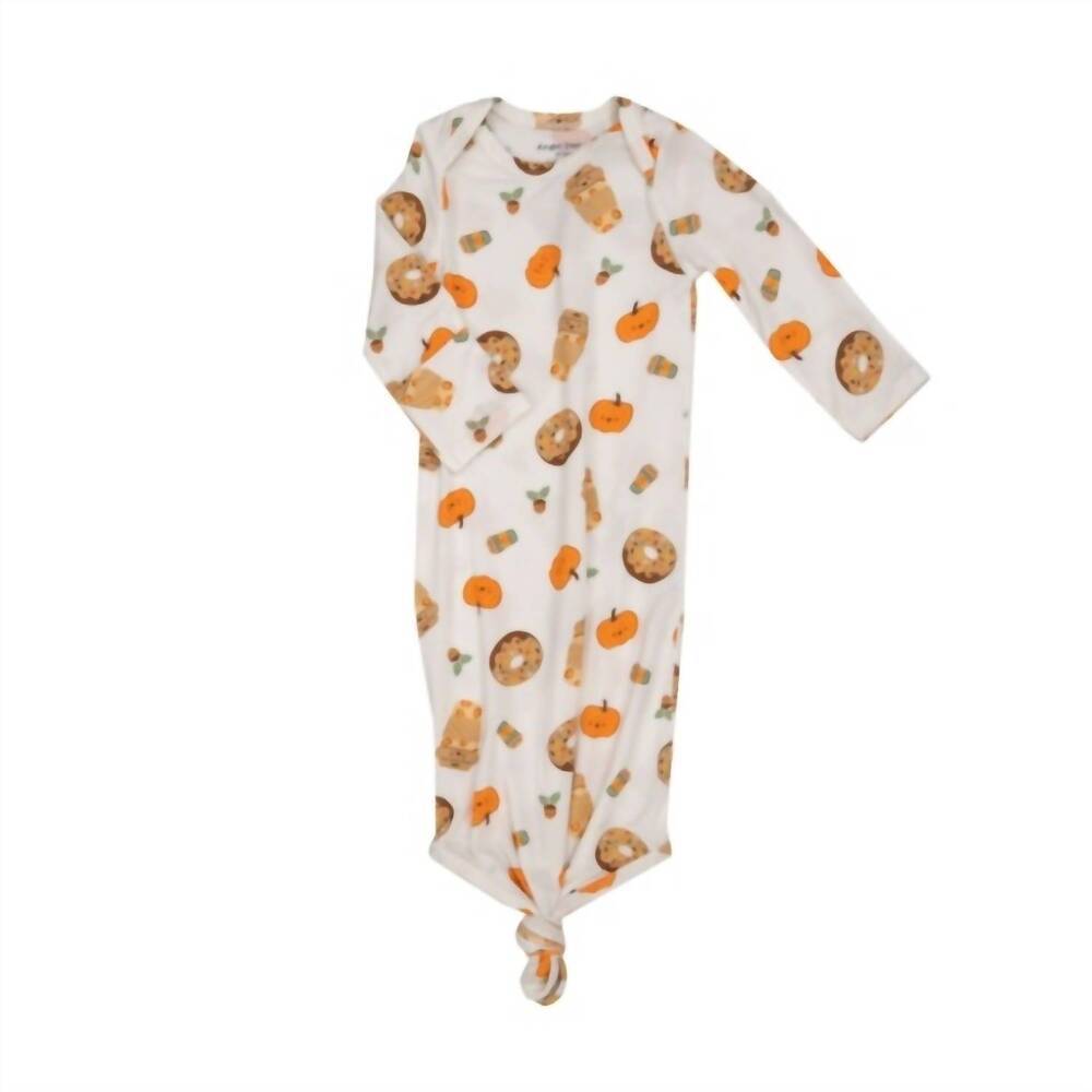 NEW ANGEL DEAR kid's knotted gown in orange multi